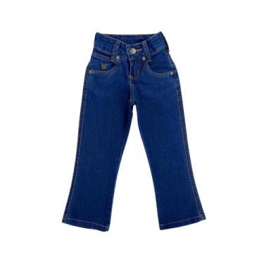 Imagem de Calça De Menina Country Jeans Premium Infantil Original Race Bull Azul