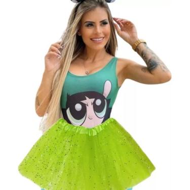 Imagem de Fantasia Conjunto Meninas Super Poderosas Body E Saia Tule - WSA Acess