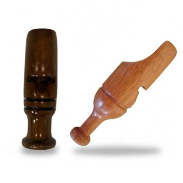 Imagem de Apito Inhambu Açu 03 + Apito Codorna 28 Pios em madeira profissionais