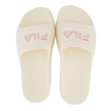 Imagem de Chinelo Fila Sleek Slide Feminino Off White e Rosa