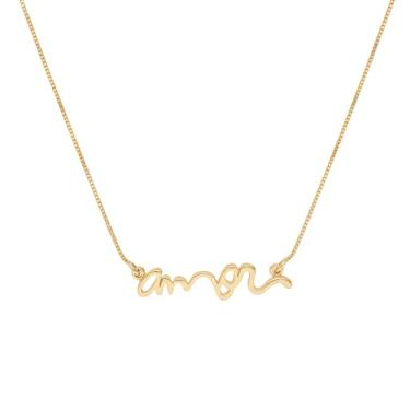 Imagem de VIRENZA Colar Cordao Amor Folheada Ouro 18k