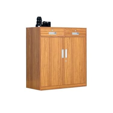 Imagem de Armário de Arquivos Armário de ferro com 1mm espessura, armário armazenamento ferramentas para casa, varanda, escritório, arquivo bloqueio, dados(Natural)