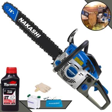 Imagem de Motosserra Nakashi Ncs 500 49,3cc Com Sabre De 18 Com Carburador Walbro 5560020 + Óleo Toyama Fg50