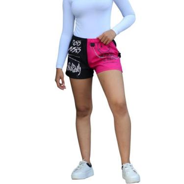 Imagem de Short Smile Curto Leve Com Corrente e Elástico na Cintura Esportivo La