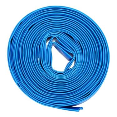 Imagem de DMiotech Tubo termorretrátil tubo de isolamento elétrico 2:1 tubo de fio de cabo envoltório manga azul 1,3 cm diâmetro 5 pés de comprimento