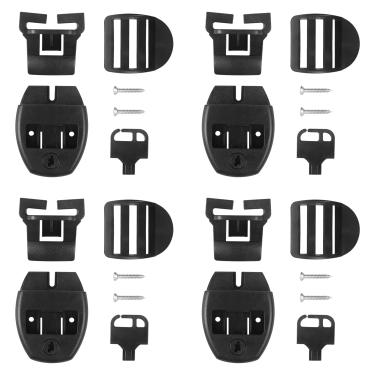 Imagem de 4 conjuntos de clipes de tampa de banheira de hidromassagem de spa, kit de reparo de trava quebrada de cobertura de banheira de hidromassagem com chaves e acessórios de ferragens para tiras de