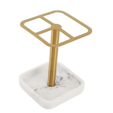 Imagem de Suporte de escova de dentes de aço inoxidável para escovas de dentes elétricas com pasta de dente e fio dental organizador de banheiro com economia de espaço adequado para armazenamento de pia