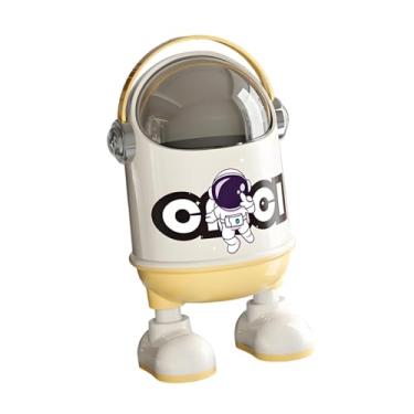 Imagem de Fxzqgnh Lixeira de Mesa com Design [design], Lixeira Compacta Multiuso, Cesto de Lixo para Sala de Jantar, Banheiro E de Entrada, amarelo