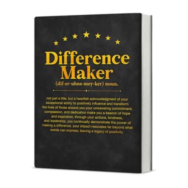 Imagem de KSFFWQIN Caderno Difference Maker, presentes de agradecimento, agradecimento, presentes para colegas de trabalho, mentor, chefe, professor, diário de redação de definição de criador de diferenças