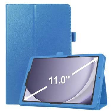 Imagem de EKVINOR Capa para Galaxy Tab A9 Plus 11 polegadas 2023, capa protetora fina de couro PU para tablet Samsung Galaxy Tab A9+/A9 Plus de 11 polegadas, modelo lançado em 2023 (SM-X210/X216/X218), azul