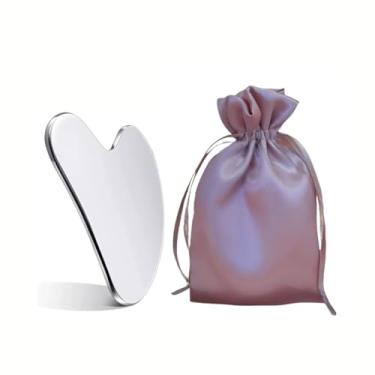 Imagem de Gua Sha, GuaSha, Profissional em Inox Aço Inoxidável + bolsinha para guardar