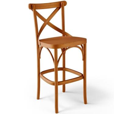 Imagem de Banqueta Alta Cozinha Bancada Bar Sala De Jantar ávila L02 Madeira Maciça - Lyam