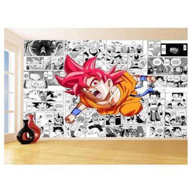 Imagem de Papel De Parede Dragon Ball Goku Página Manga 3,5M Dbz685 - Você Decor