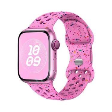 Imagem de Pulseira De Borracha Colorida Para Apple Watch Band 44mm 45mm 46mm 49m