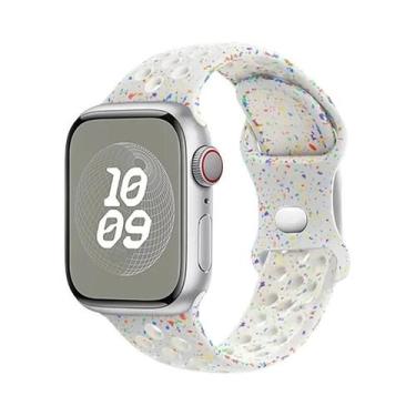 Imagem de Pulseira De Borracha Colorida Para Apple Watch Band 44mm 45mm 46mm 49m