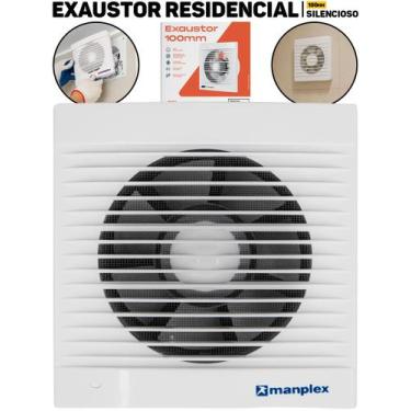 Imagem de Exaustor Residencial Manplex 100mm 13W Silencioso P/ Banheiro Ambiente