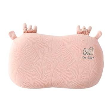 Imagem de Bothyi Travesseiro Cervical para Quem Dorme de Lado com Capa Removível, Leve e Macio, em Espuma Viscoelástica, Ideal para Escritório, Costas e Ombros, Rosa