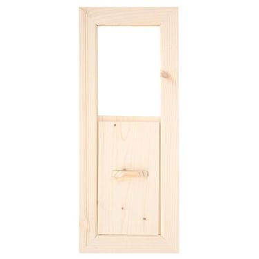 Imagem de Zerodis Ventilador de Sauna, Painel de Ventilação de Ar de Sala de de Madeira de Cicuta Com Grade Ajustável, Acessórios de Equipamento de Sala de Sauna para Ventilação, Grade de