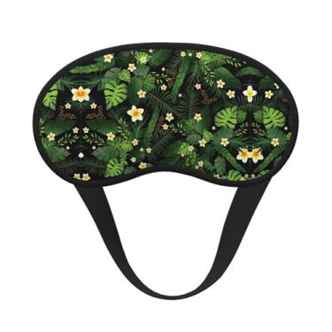 Imagem de Máscara de dormir blackout com estampa havaiana, máscara para os olhos, leve, macia, para dormir, meditação, viagem, ioga