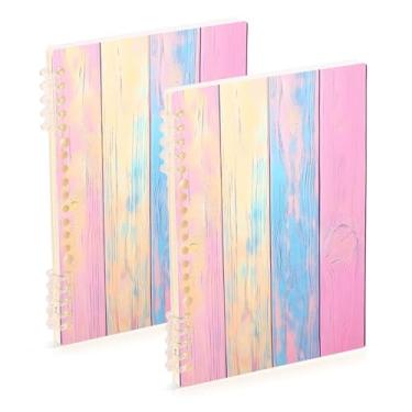 Imagem de Burbuja Cadernos com nome, papel pautado universitário A5 com 60 folhas, fichário para escritório, 2 unidades