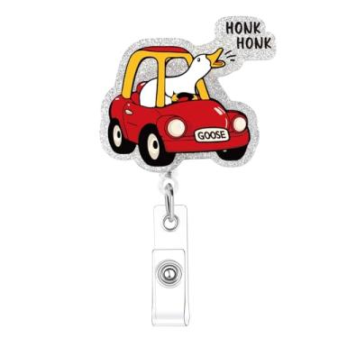 Imagem de Silly Goose Carretel de crachá retrátil engraçado clipe retrátil clipes de enfermagem para enfermagem, médico, professor, trabalhador médico