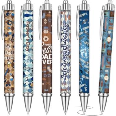 Imagem de 36 canetas de dia dos pais, lembrancinhas de festa de pai a granel, novidade para pai, caneta esferográfica retrátil, presente para papai, acessórios de decoração de mesa, escritório, engraçado, tinta