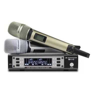Imagem de Microfone Sem Fio Profissional Sennheiser Ew 135g4 Duplo Cor Branco e 