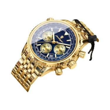 Imagem de Relógio Militar Masculino À Prova D'Água Com Data Luminosa Cronógrafo 