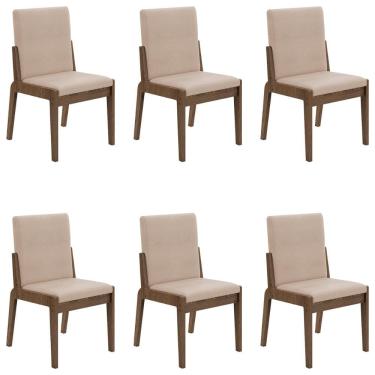Imagem de Conjunto de 6 Cadeiras Sinfonia com Estofado em Linho