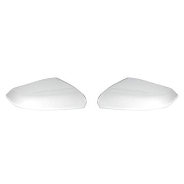 Imagem de CHELANGHU Capa de espelho retrovisor lateral para Honda Civic 2016 2017 2018 2019 2020 2021 Honda Civic, branca sem orifício de seta, capa de espelho reserva adequada para Honda Civic 2016-2021