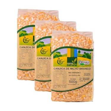 Imagem de Kit 3X: Canjica de Milho Branco Orgânico Coopernatural 500g