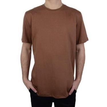 Imagem de Camiseta Masculina Hering MC Cotton Comfort  Marrom - 0227H-Masculino