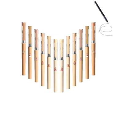 Imagem de GZBABY Canetas esferográficas rolantes, 12 peças, caneta esferográfica de ponta fina, tinta preta, 0,5 mm, secagem rápida (golfinho)