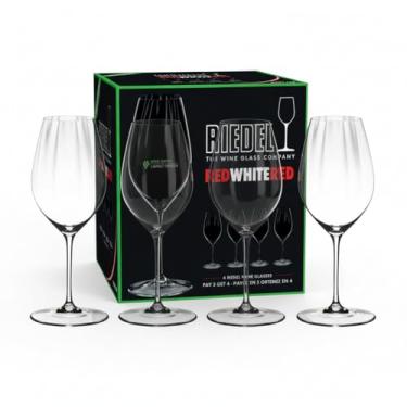 Imagem de Riedel Taças de cristal de vinho tinto ou branco de desempenho, conjunto de 4