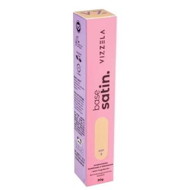 Imagem de Vizzela Base Líquida Satin 03 - Vizzela Cosméticos