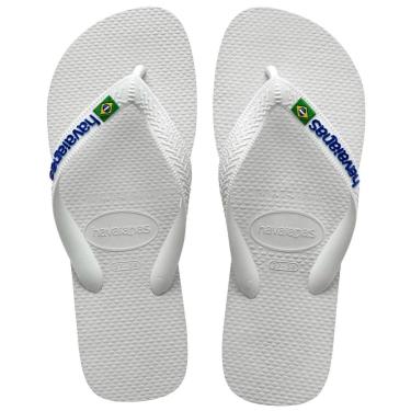 Imagem de Chinelo Havaianas Brasil logo Branco Estilo Original-Unissex