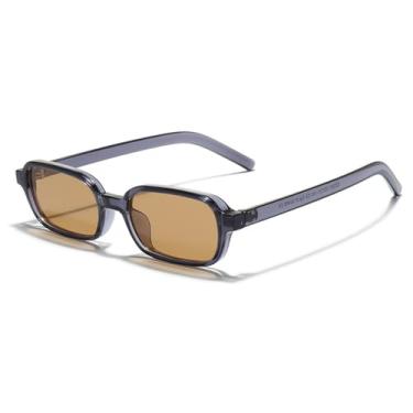 Imagem de Óculos de Sol UV400 - Armação Pequena em Cores Candy com Estampa de Leopardo Punk para Homens e Mulheres, Ideal para Esportes ao Ar Livre, Corrida e Ciclismo, Cor Cinza Chá (C4)