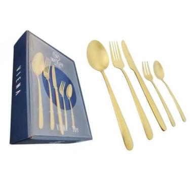 Imagem de Faqueiro Viena Wolff 30 peças Champanhe Luxo Jantar Completo