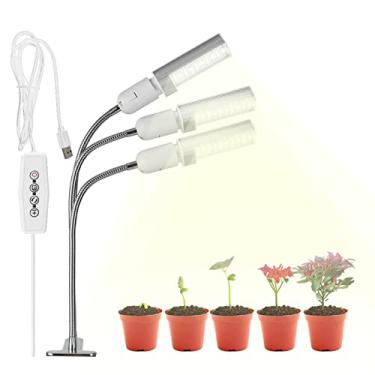 Imagem de Lâmpada de Crescimento LED para Plantas Internas 30W Super Brilhante 150 LEDs Espectro Vermelho e Semelhante ao Sol Auto Ligar Desligar com Timer Níve