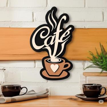 Imagem de Quadro Placa Decorativa Café com Xicara e Vapor em relevo