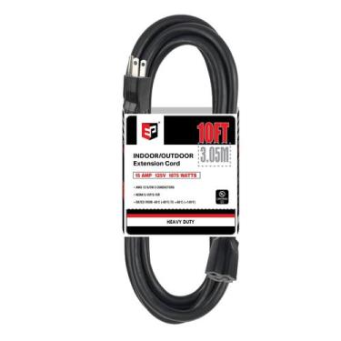 Imagem de Cabo de extensão externo EP 10 pés 12/3 SJTW Heavy Duty Black