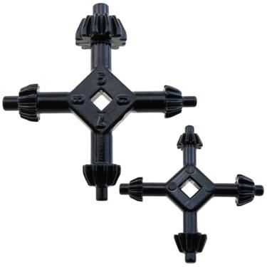 Imagem de LUORNG Conjunto de 2 peças, conjunto de chaves de mandril de broca 4 em 1, chave de mandril manual para aperto de mandril, tamanho compatível com 3/8, 1/2, 3/4, 1 polegada (longo + curto)