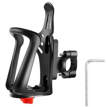 Imagem de Suporte universal para garrafa de bicicleta, ajustável para pneus com suporte giratório 360 ° para pneus de 55-75 mm, para MTB, bicicleta de estrada, bicicleta elétrica, motocicleta (Preto)