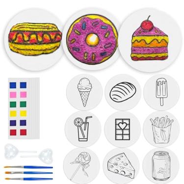 Imagem de Kit de pintura mágica inchada, sobremesa, 12 peças, kit de pintura de espuma de pipoca 3D, esponja de lona mágica, papel de textura de espuma, conjunto de arte DIY para desenho de bolhas e suprimentos