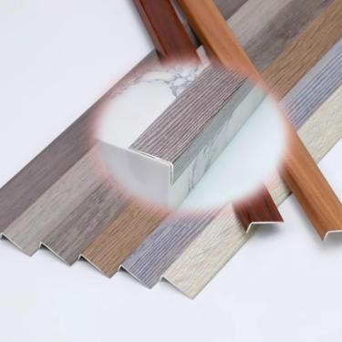 Imagem de Protetor De Borda De Escada De Grão De Madeira Liga De Alumínio Borda De Nariz De Escada 36" 40" 48" 60" Acabamento De Escada Antiderrapante Em Forma De L, Várias Cores, Light Gray, L 150CM/60in/5ft