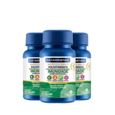 Imagem de Kit 3 Polivitamínico Imunidade Catarinense 60 capsulas