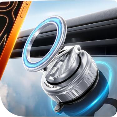 Imagem de Suporte magnético de telefone a vácuo com rotação de 360° atualizado 2025, para suporte de telefone com ventosa Magsafe [89+LBS Sucção mais forte e magnética] Trava giratória ajustável, para seu carro
