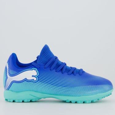 Imagem de Chuteira Puma Future 7 Play TT PS BDP Society Juvenil Azul, 33
