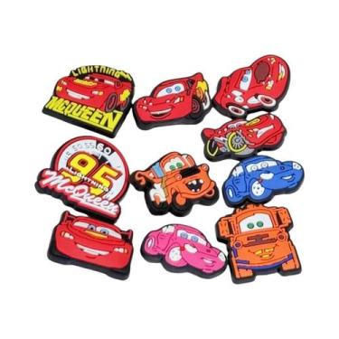 Imagem de Charms De PVC Para Calçados De Crianças Com Personagens De Carros, Lig