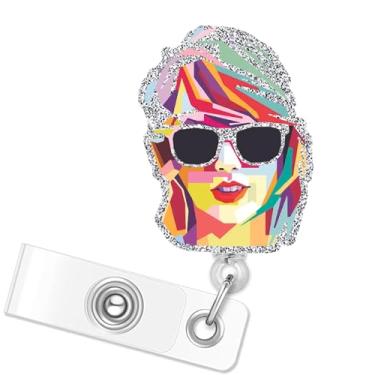 Imagem de Carretel de crachá, engraçado, retrátil, porta-crachá, fofo, clipe de identidade, fofo, decorativo para enfermeiras, funcionários de escritório, professores, estudantes, presentes